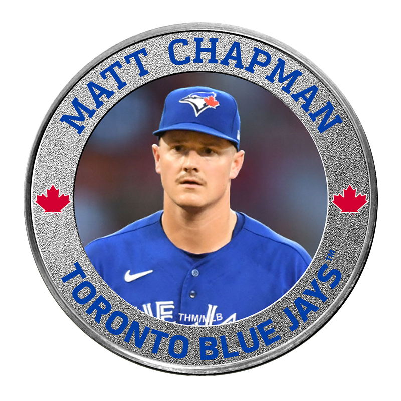 Image for Matt Chapman Blue Jays 1oz .999 Pure Silver Coin from TD Precious Metals
